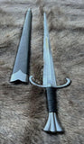 The Giornico Arming Sword with upgraded scabbard, showcasing the blade and hilt design.