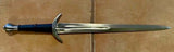 Wakefield Medieval Dagger with tapered blade and leather grip, displayed on a tiled surface.