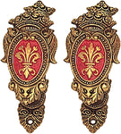 Fleur-De-Lis Crest Brass Sword Hangers with Red FDL